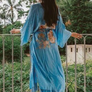 ❣️MOVING SALE ❣️Spell ATRIUM EMBROIDERED MAXI ROBE